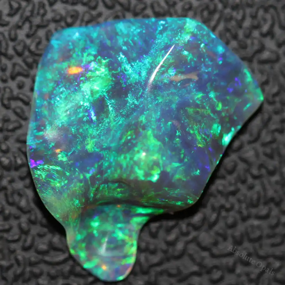 3.45 Cts Australian Opal Lightning Ridge Solid Crystal Carving Loose Stone