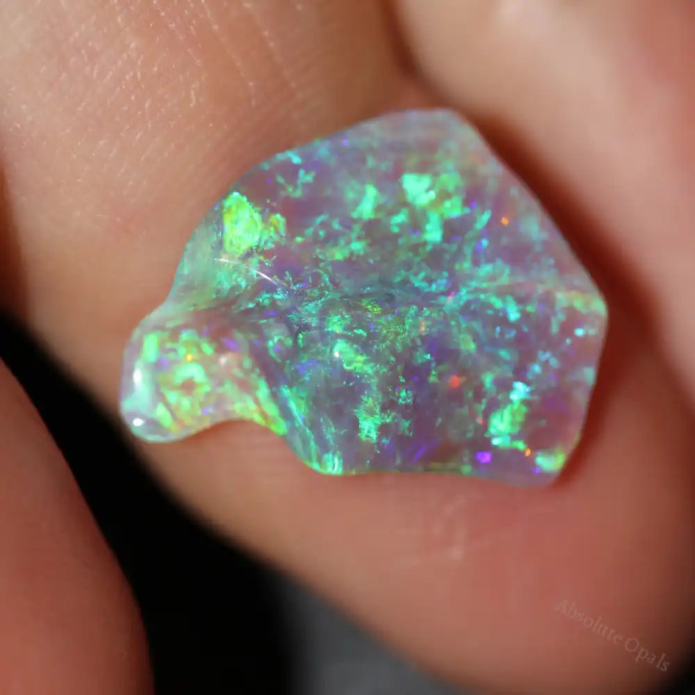 3.45 Cts Australian Opal Lightning Ridge Solid Crystal Carving Loose Stone