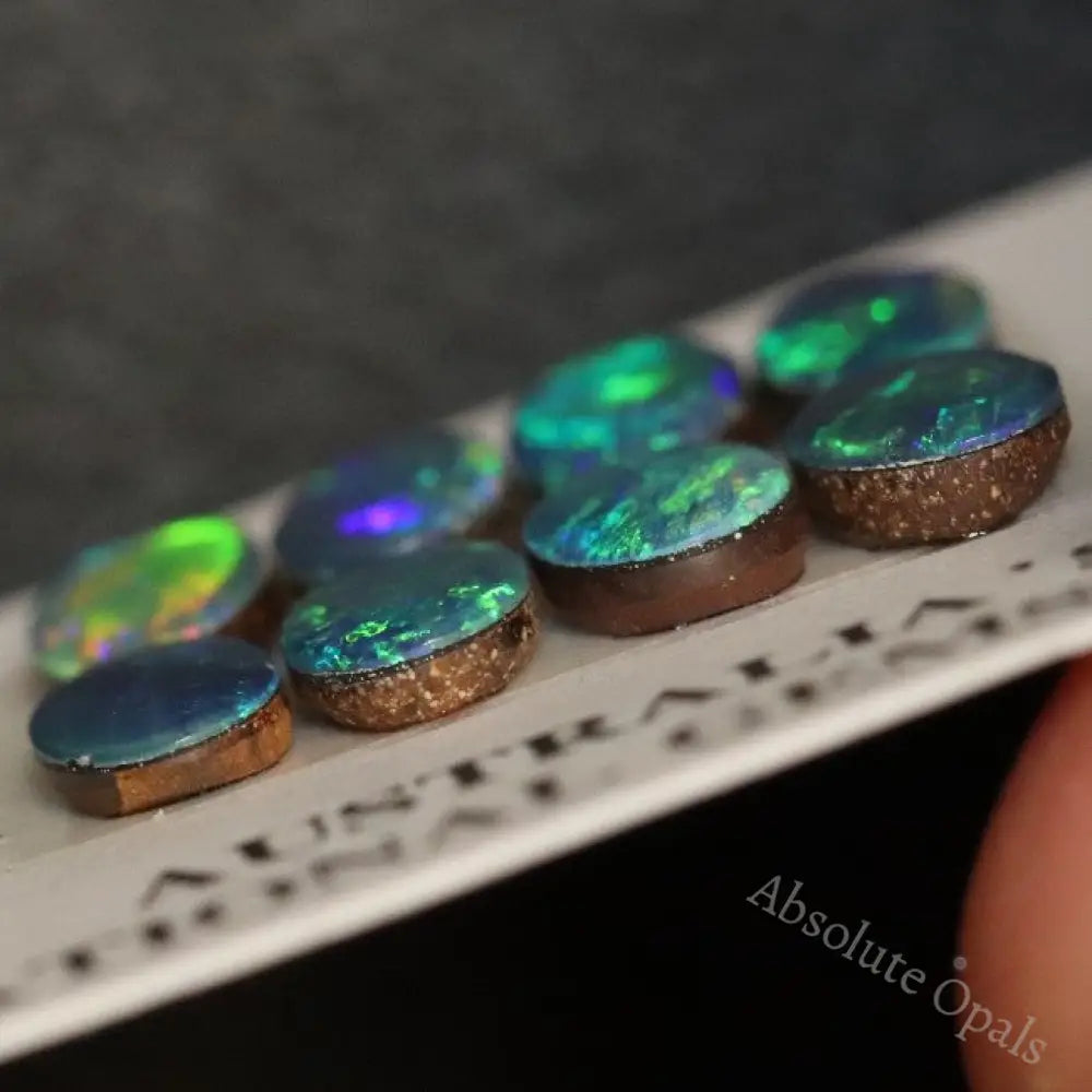 3.5 Cts Australian Opal Doublet Stone Cabochon 8Pcs 6X4