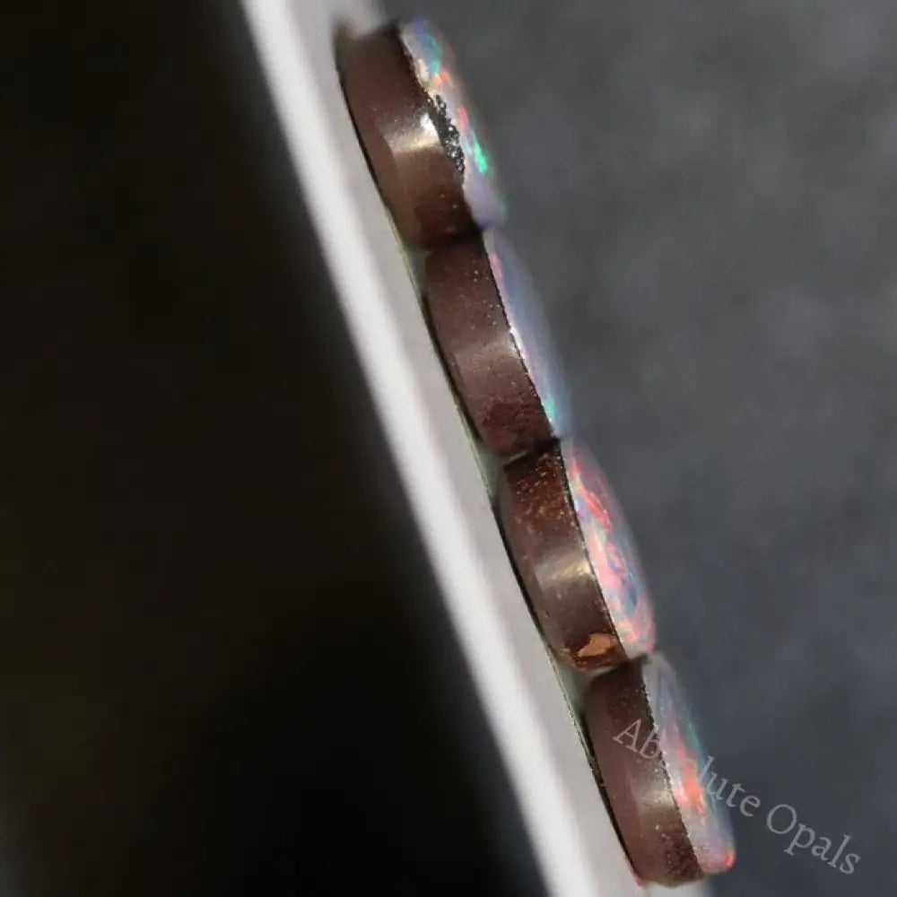 3.55 Cts Australian Opal Doublet Stone Cabochon 4Pcs 7X5