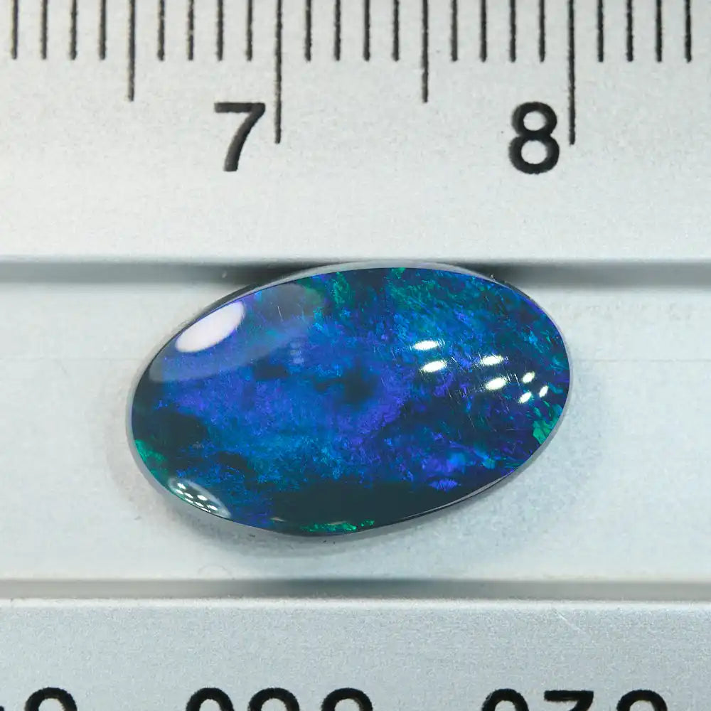 3.55 cts Black Opal Lightning Ridge Solid Cut Stone Black Opal