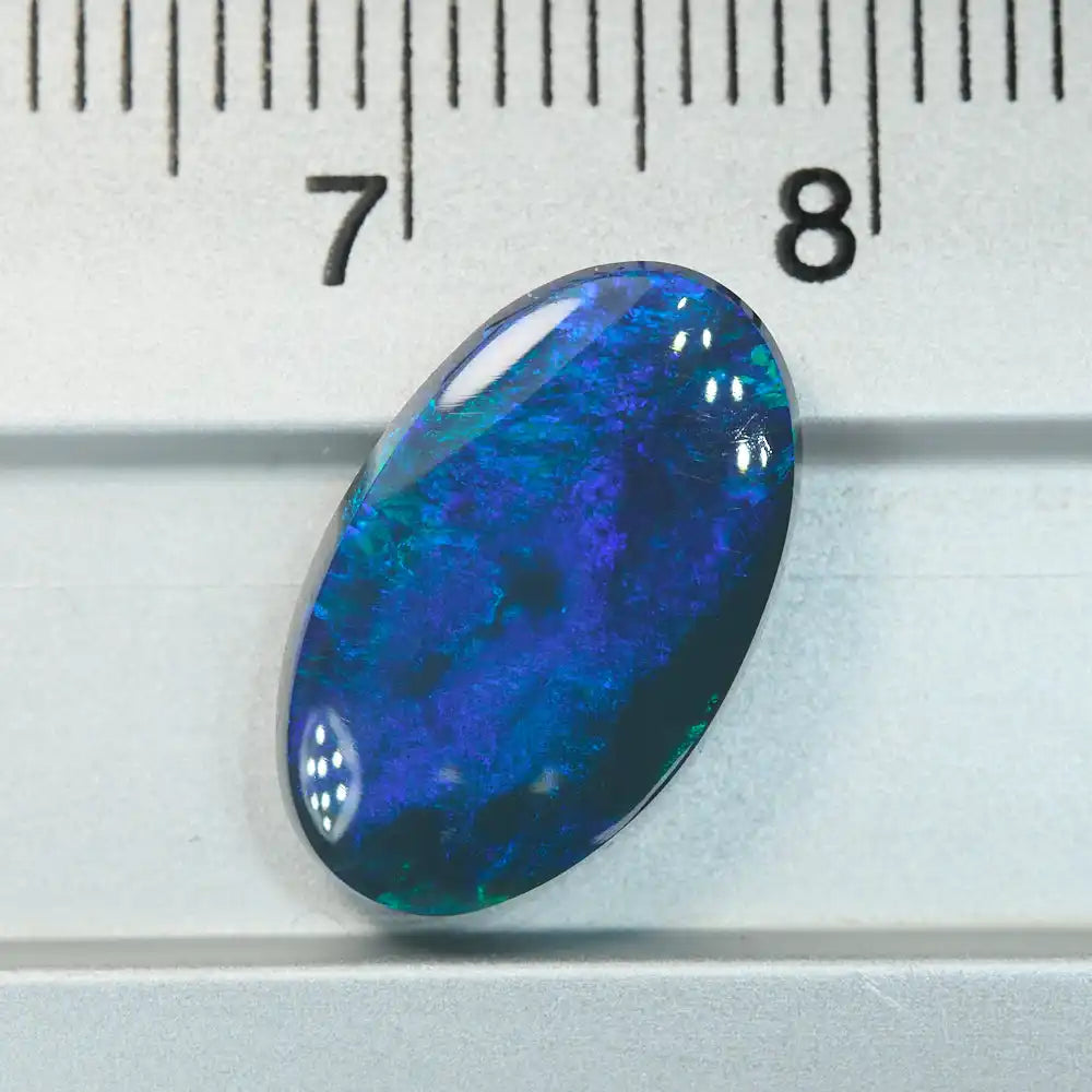 3.55 cts Black Opal Lightning Ridge Solid Cut Stone Black Opal