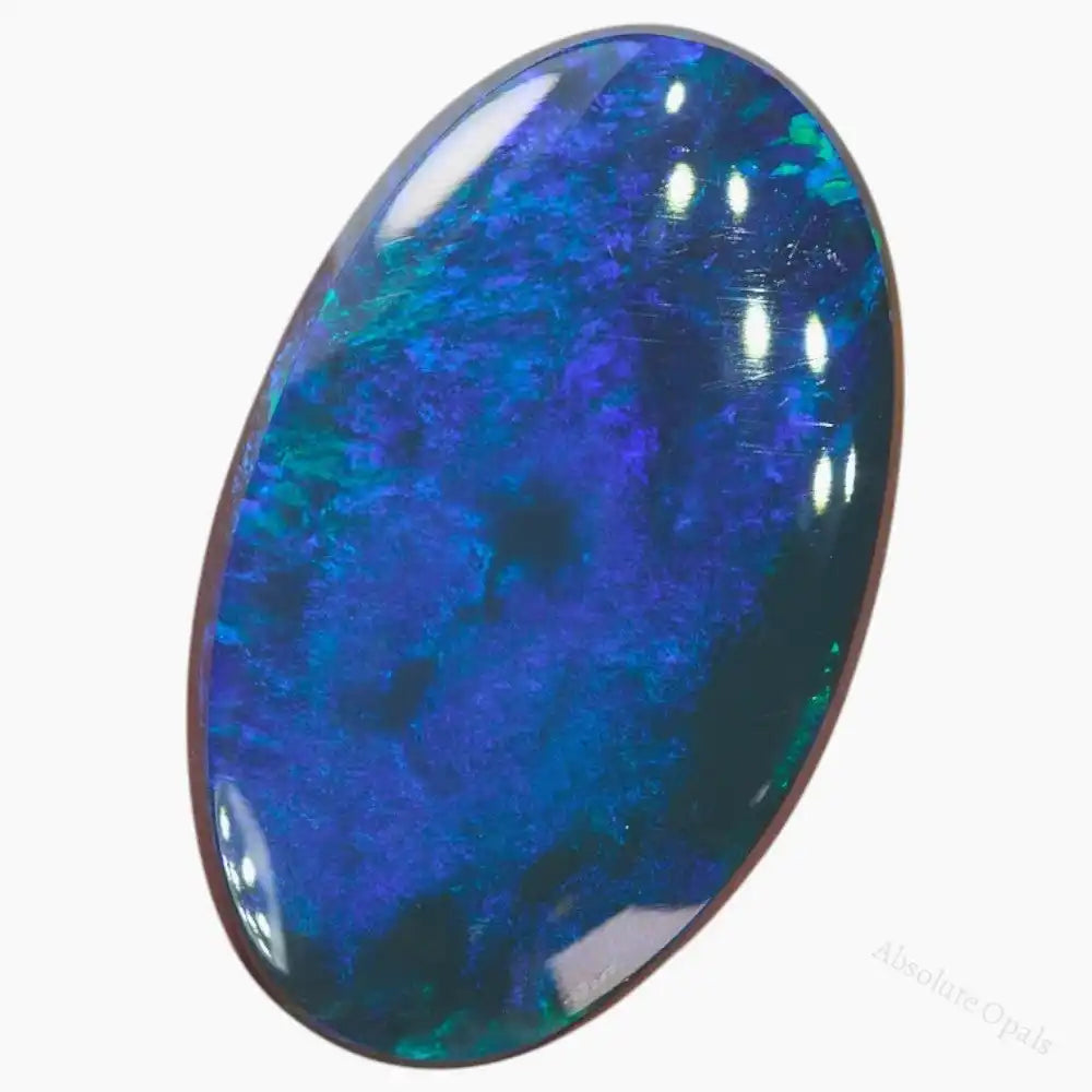 3.55 cts Black Opal Lightning Ridge - Oval Cut Gemstone - Absolute