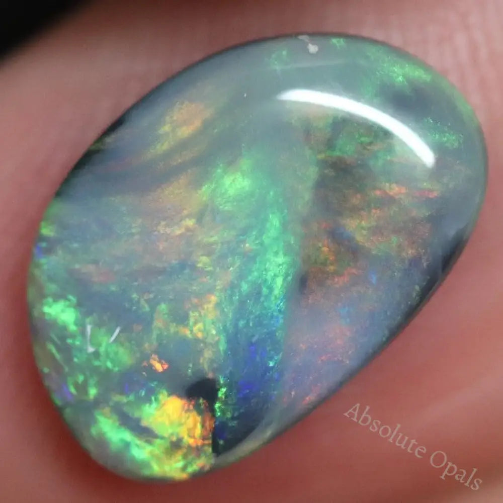 Australian Semi Black Opal, Solid Lightning Ridge Cabochon, Loose Stone