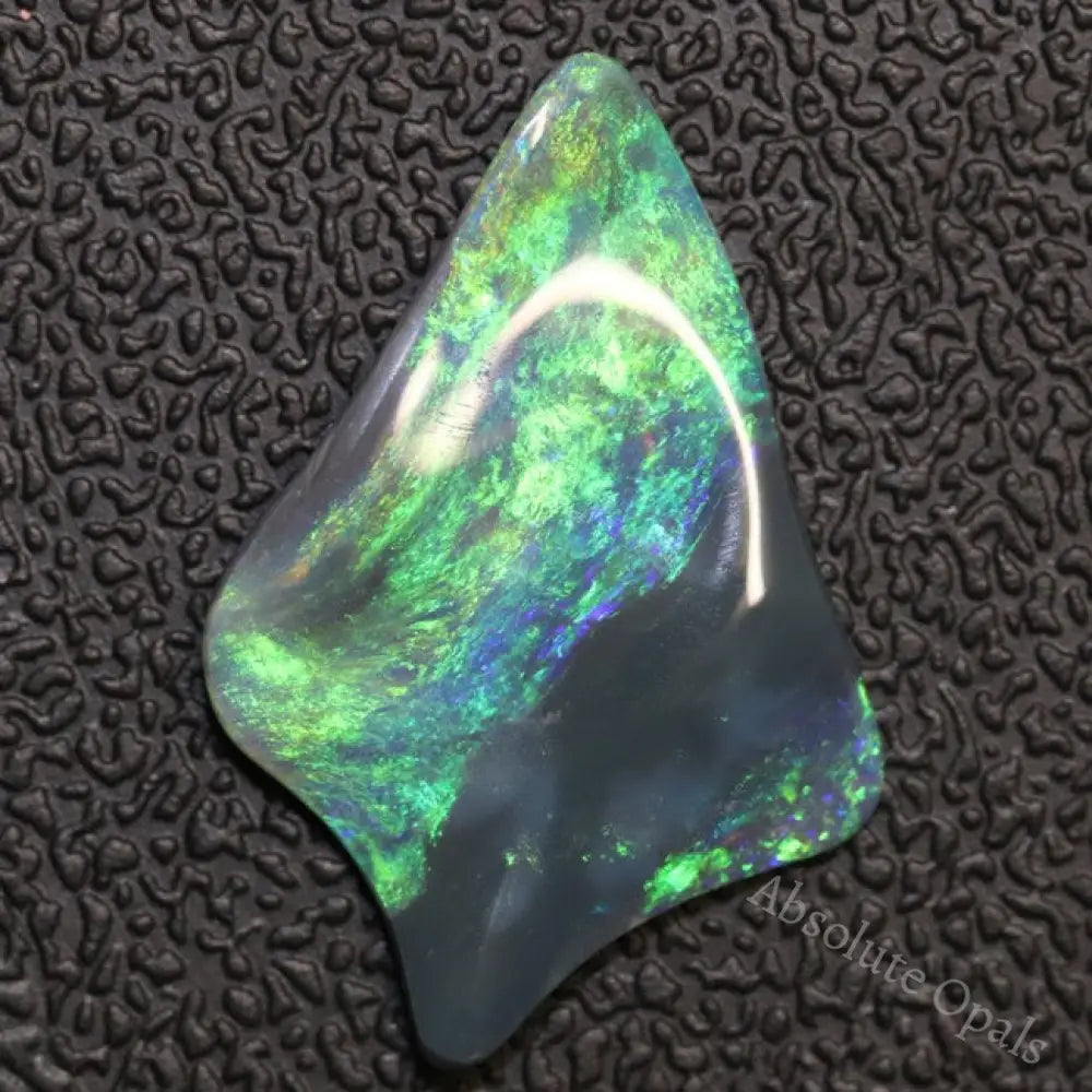 3.67 Cts Australian Semi Black Opal Lightning Ridge Carving Solid Loose Stone