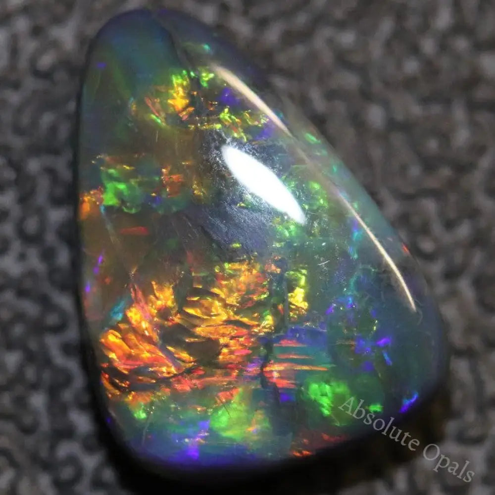 Opale Noire Naturelle D'Australie (Lightning Ridge) - 6,90 Ct - Solide, Neuf