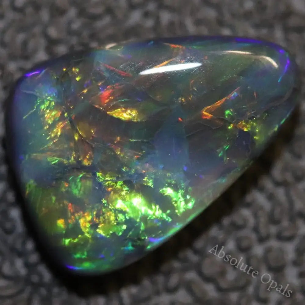 3.71 Cts Australian Black Opal Lightning Ridge Solid Stone