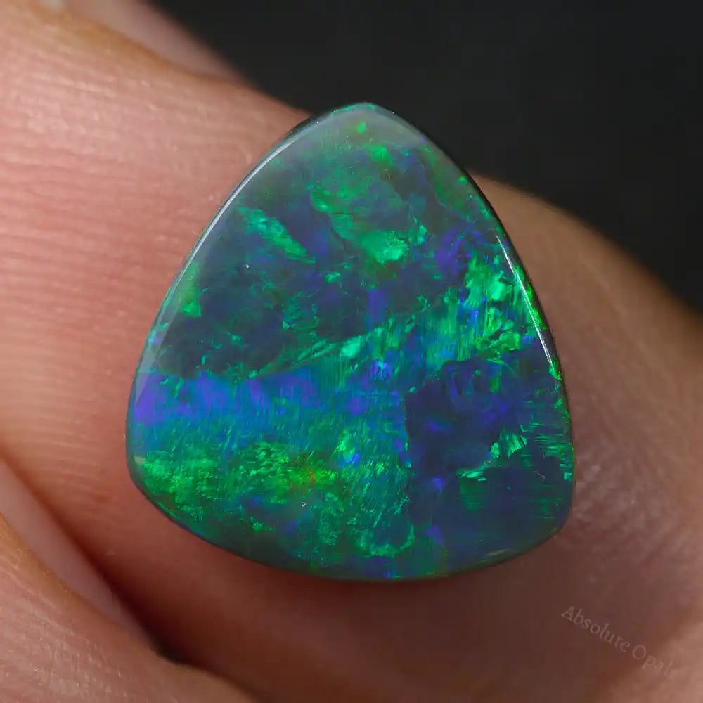 3.85 cts Black Opal Lightning Ridge Solid Cut Stone Black Opal