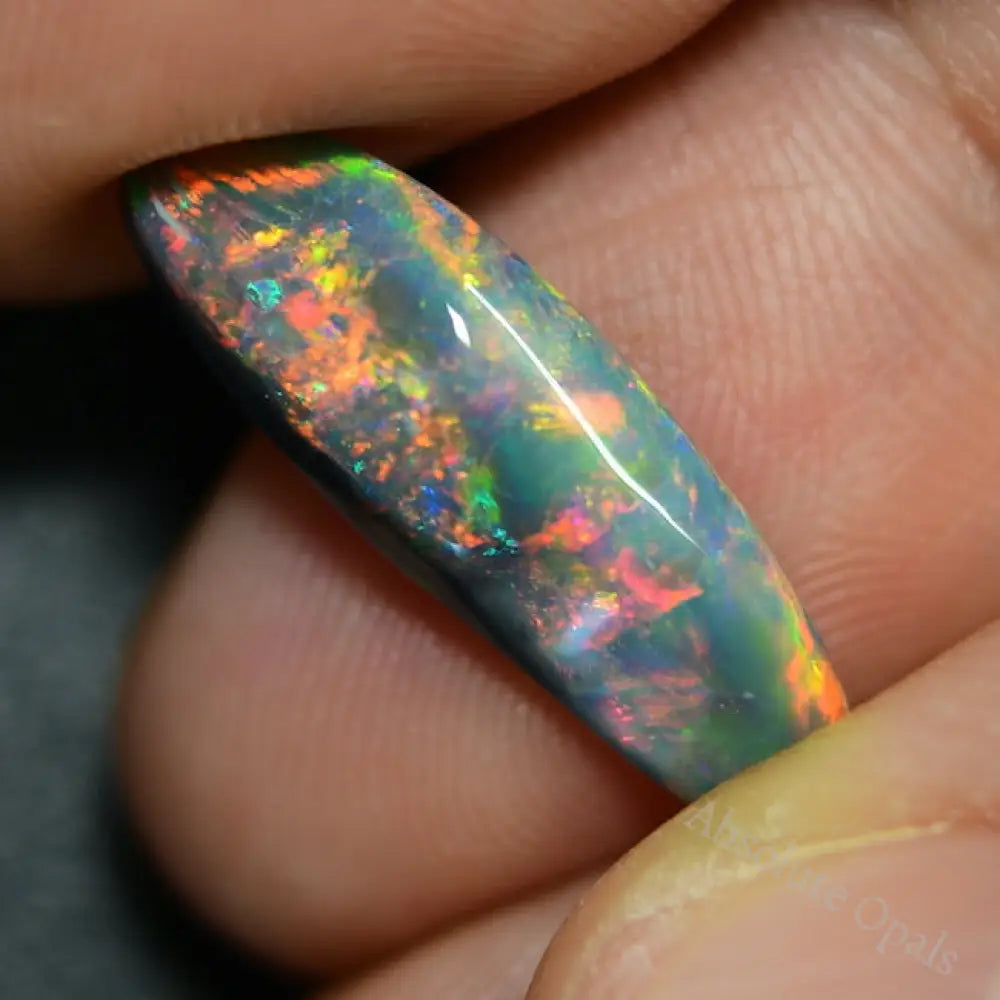 3.95 Cts Australian Solid Black Opal Gem Stone Lightning Ridge