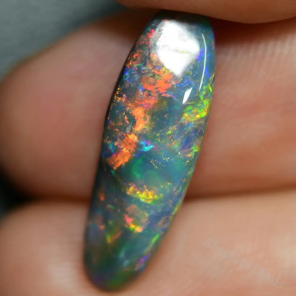3.95 Cts Australian Solid Black Opal Gem Stone Lightning Ridge