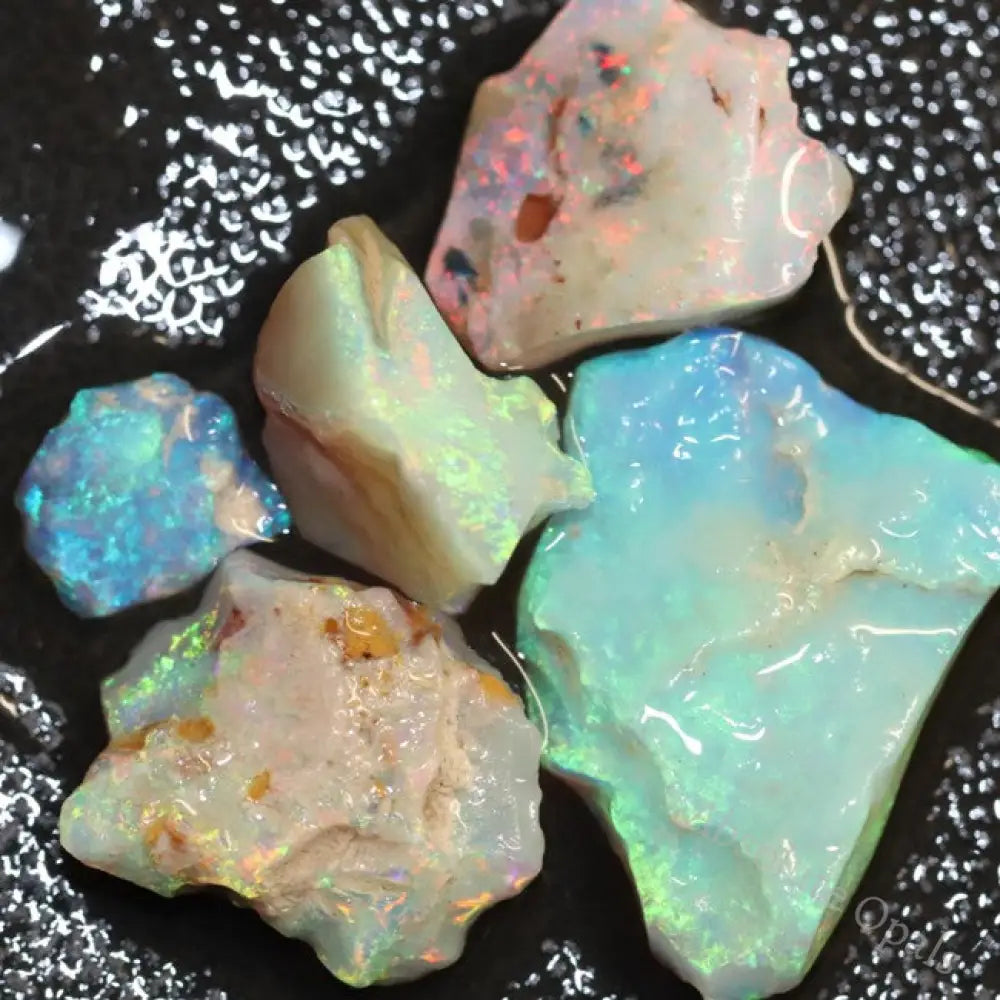 30.20 Cts Australian Solid Semi Black Opal Rough Lightning Ridge Parcel