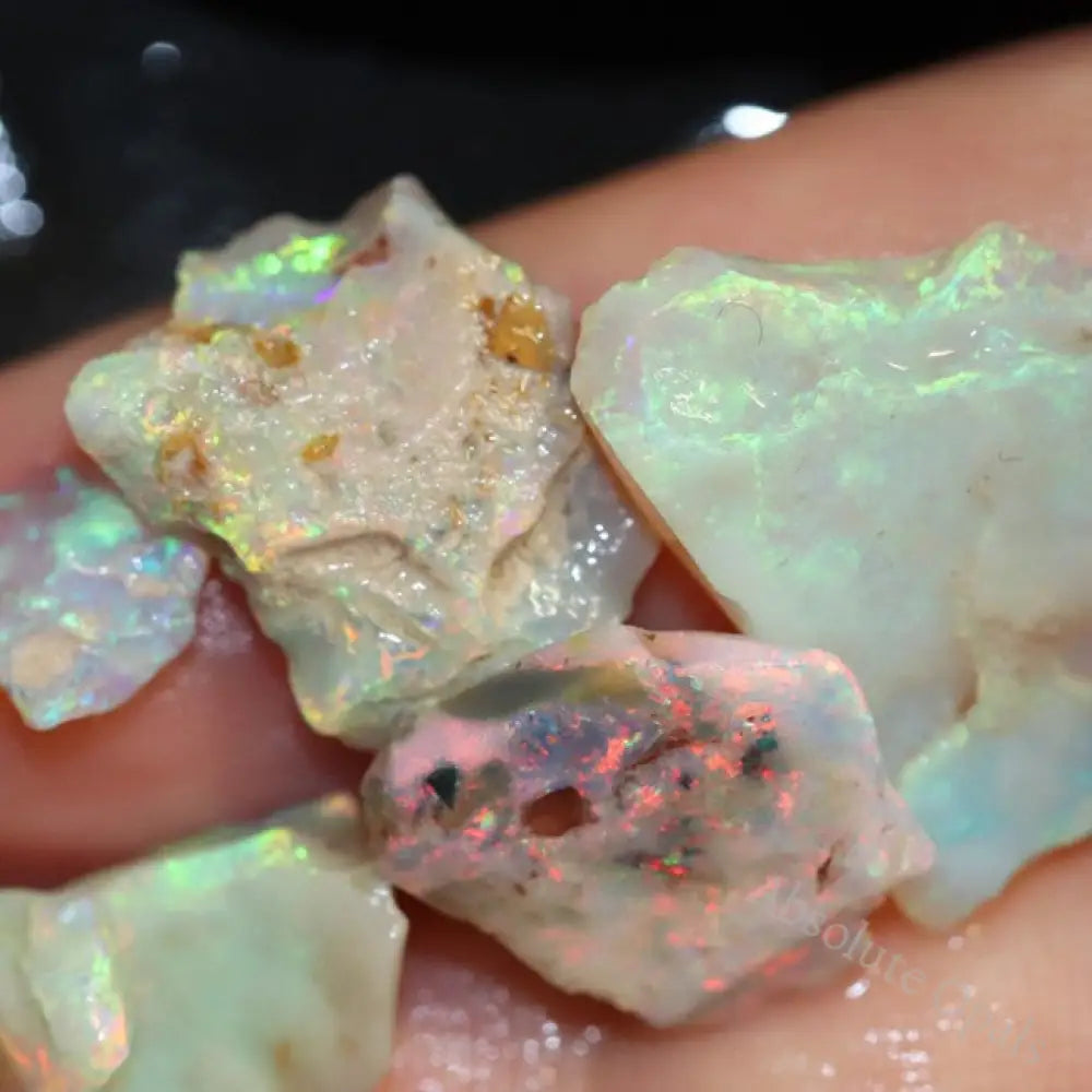 30.20 Cts Australian Solid Semi Black Opal Rough Lightning Ridge Parcel
