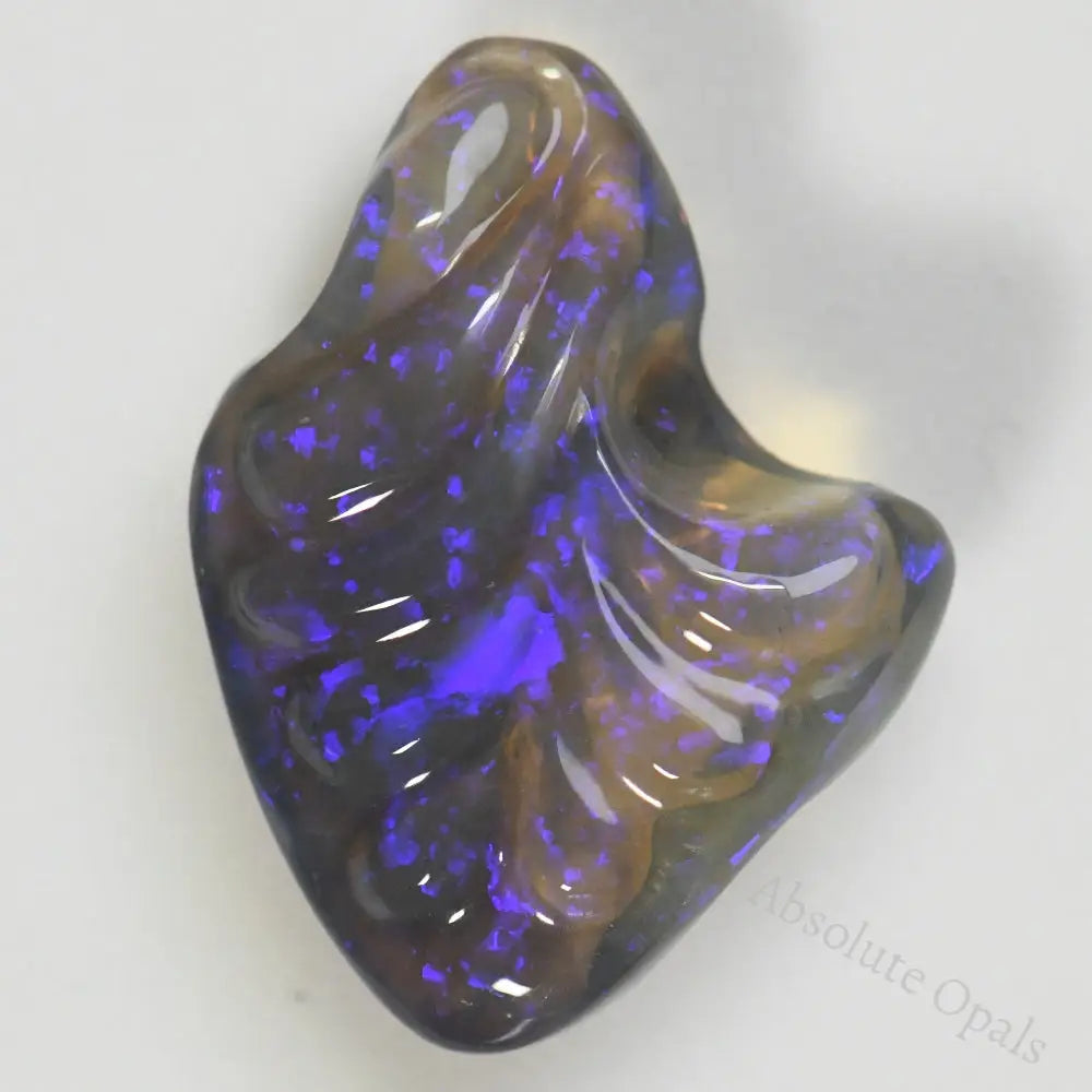 30.85 Cts Lightning Ridge Black Opal Australian Solid Carving