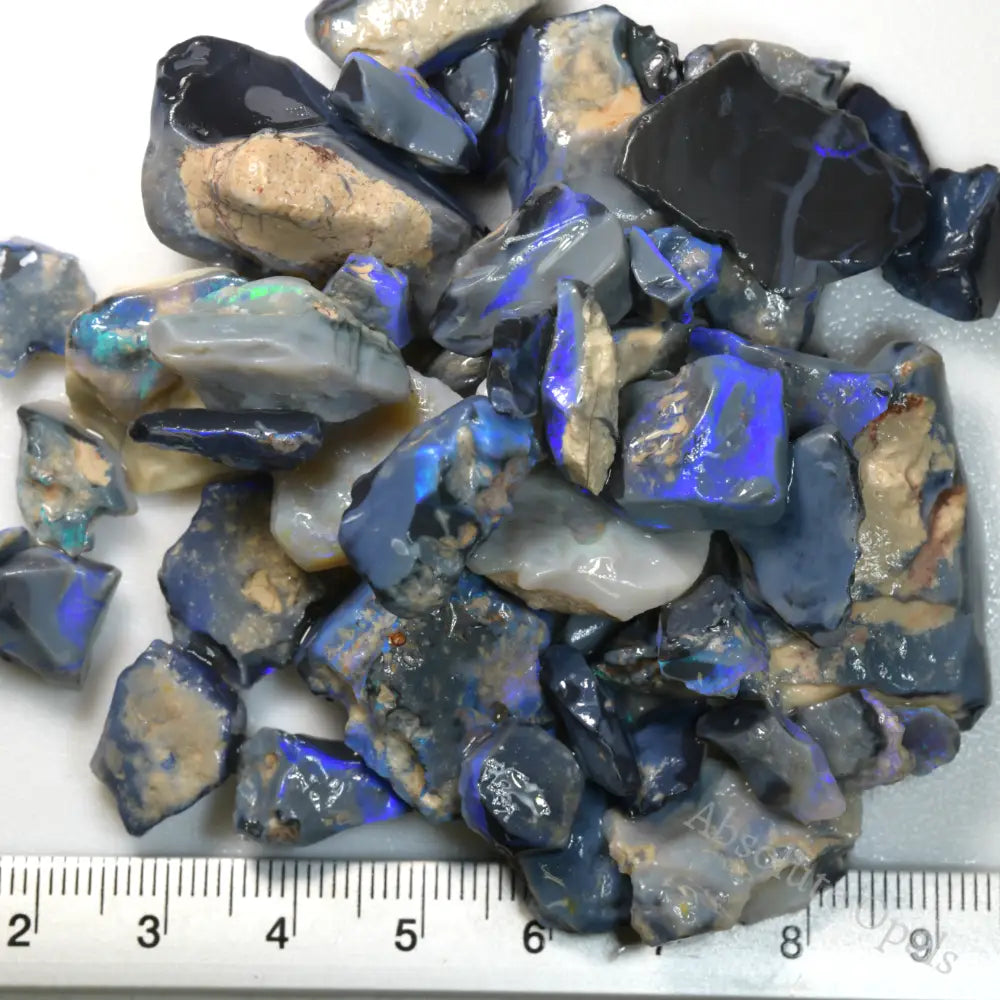 Rough Black Opal Parcel Lightning Ridge - Potch and Colour 
