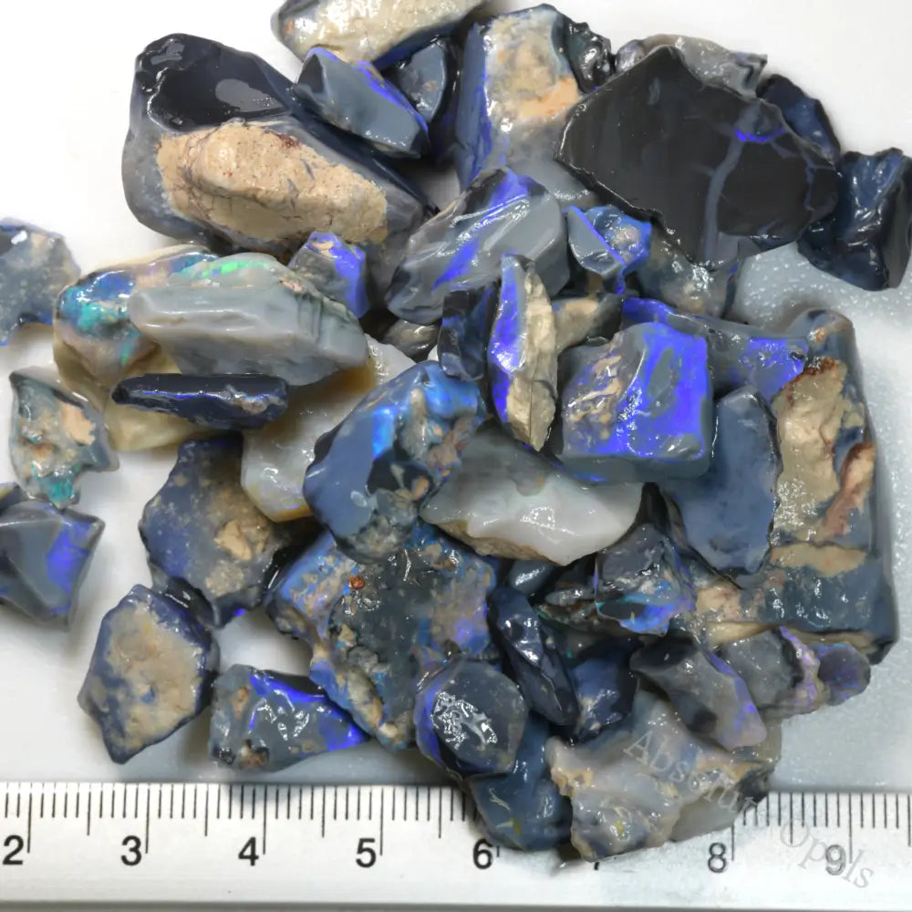 301 cts Rough Black Opal Parcel Lightning Ridge - Potch and Colour CMR