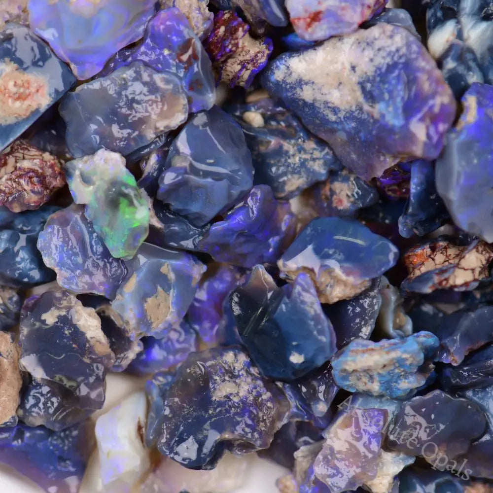 Australian Rough Black Opal Parcel Lightning Ridge - Potch and Colour