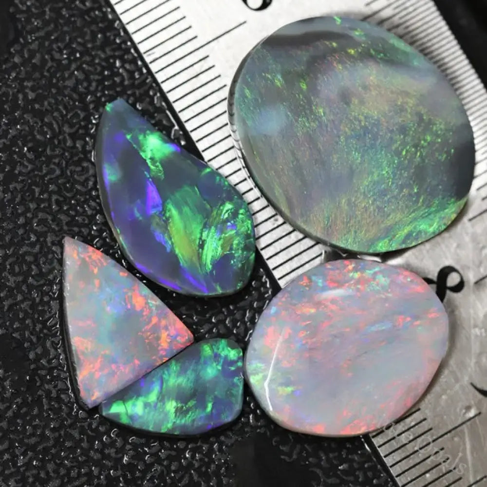 32.15 Cts Black Opal Rough Parcel Rubs 13.6-22.6X7.5-19.1X3-5.2Mm