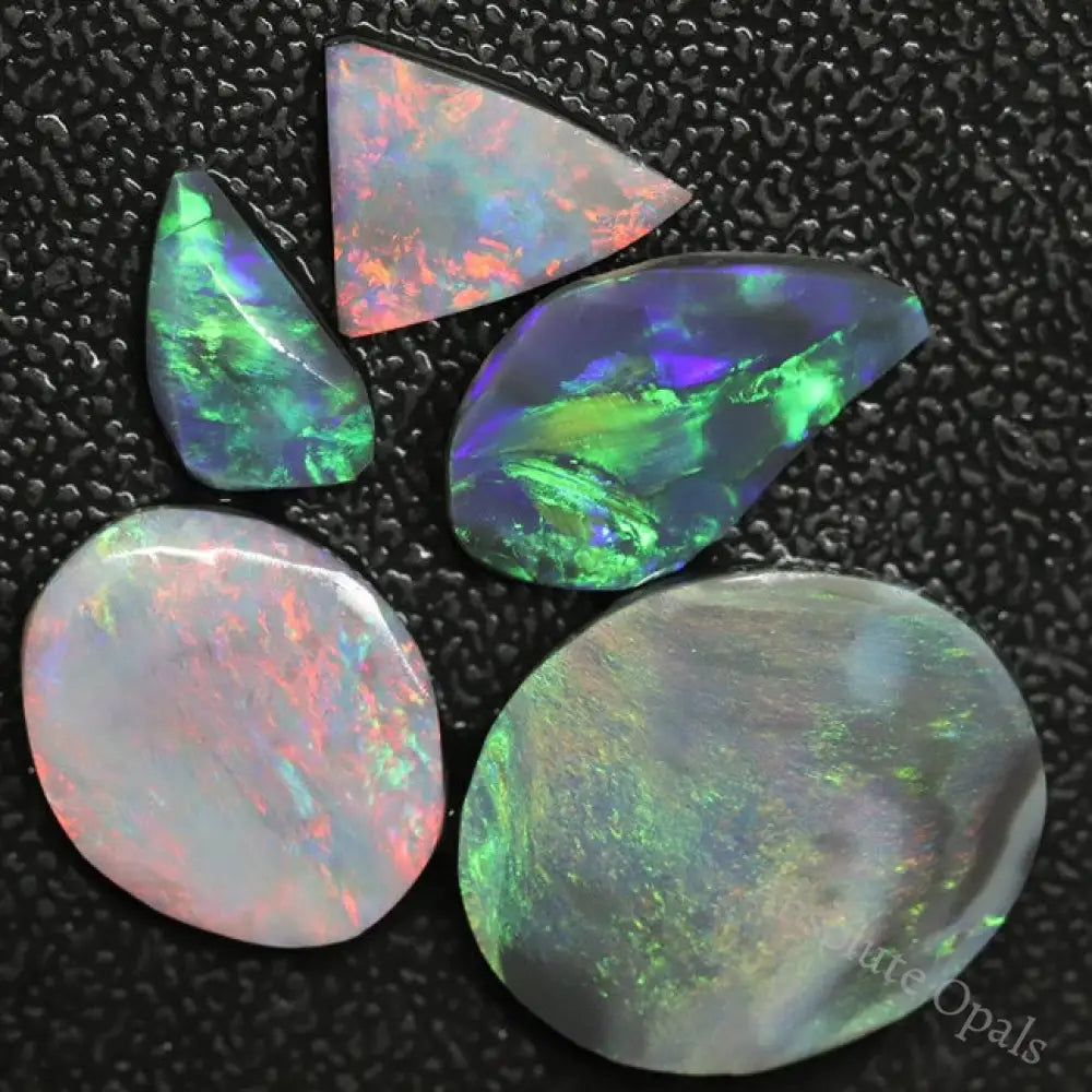 32.15 Cts Black Opal Rough Parcel Rubs 13.6-22.6X7.5-19.1X3-5.2Mm