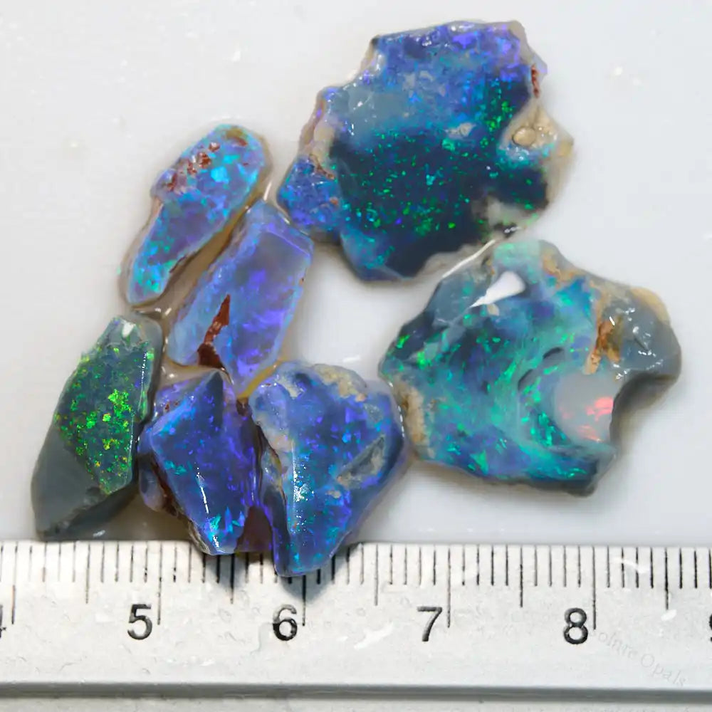 32.4 cts Rough Black Opal Rubs Parcel Lightning Ridge Rough Opal