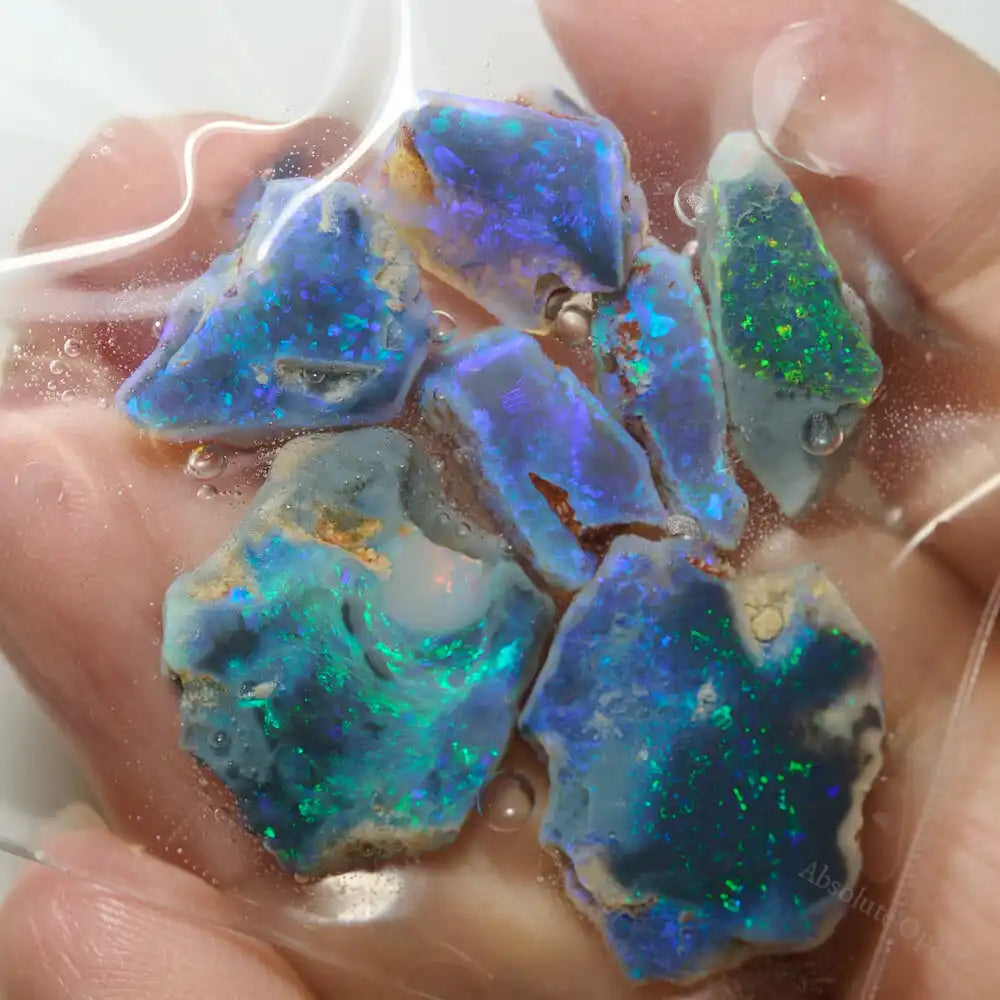 32.4 cts Rough Black Opal Rubs Parcel Lightning Ridge Rough Opal