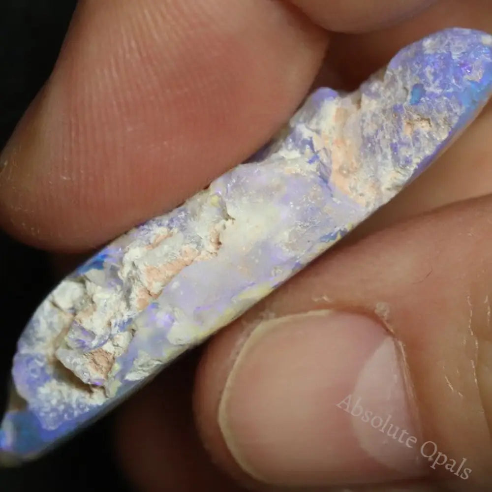 32.65 Cts Australian Semi Black Opal Rough Lightning Ridge Polished Specimen