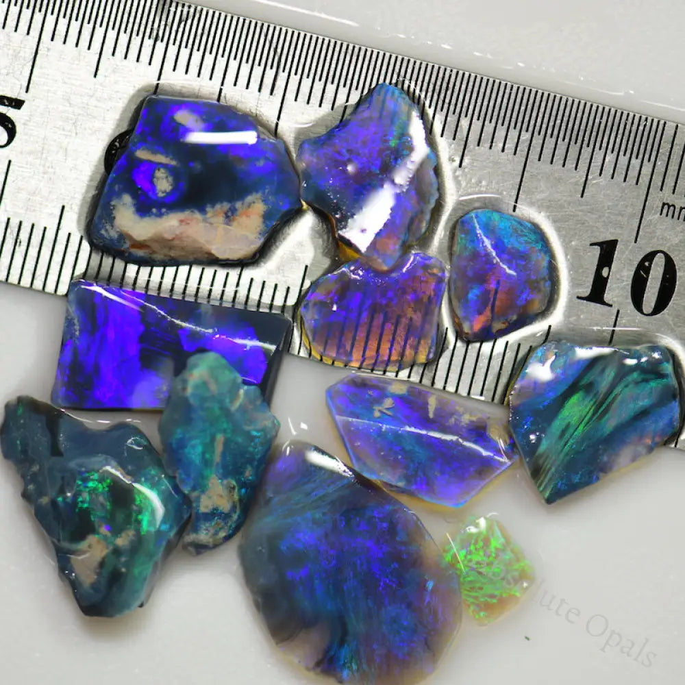 33.10 Cts Australian Rough Black Opal Parcel Rubs Lightning Ridge Cmr