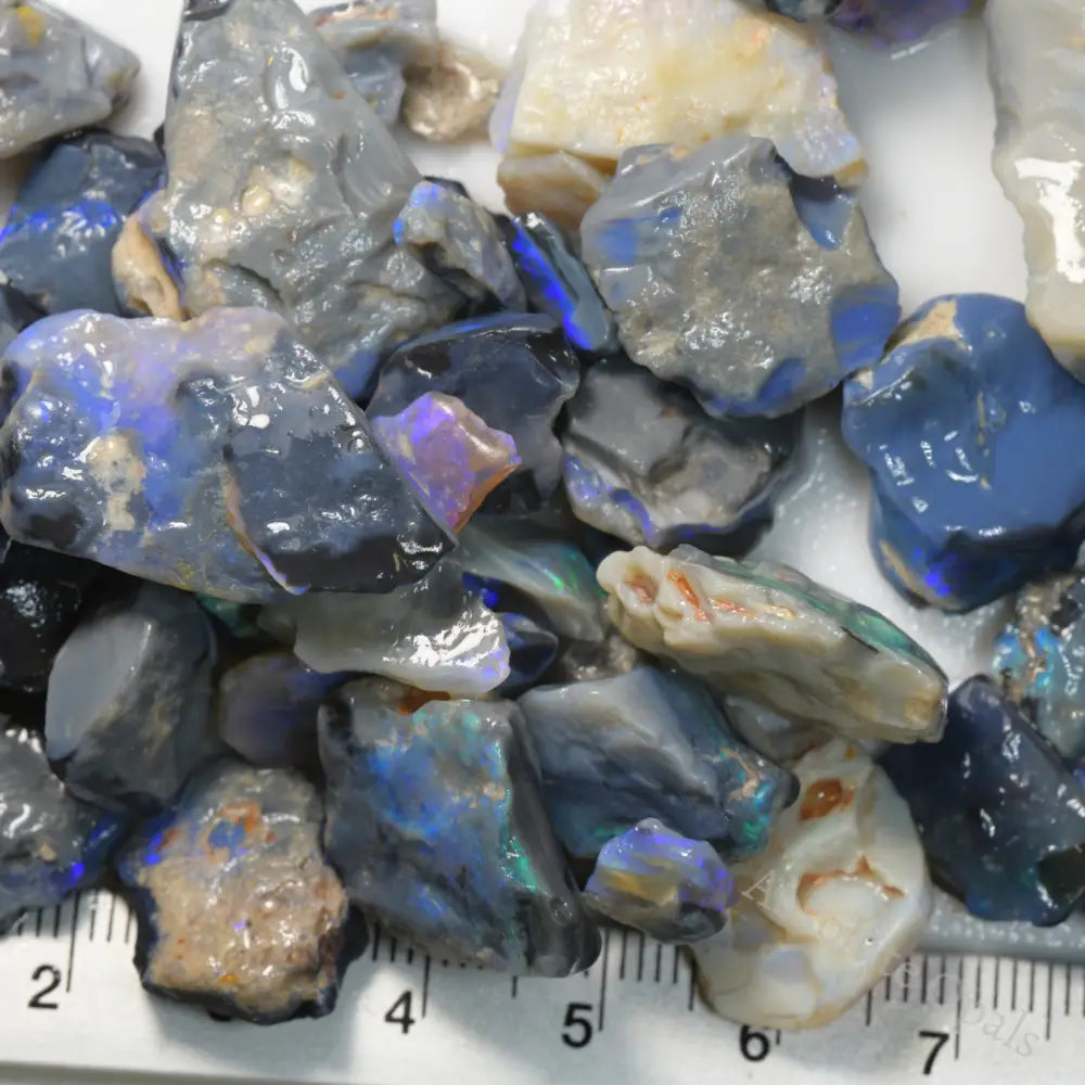 341 cts Rough Black Opal Parcel Lightning Ridge - Potch and Colour CMR