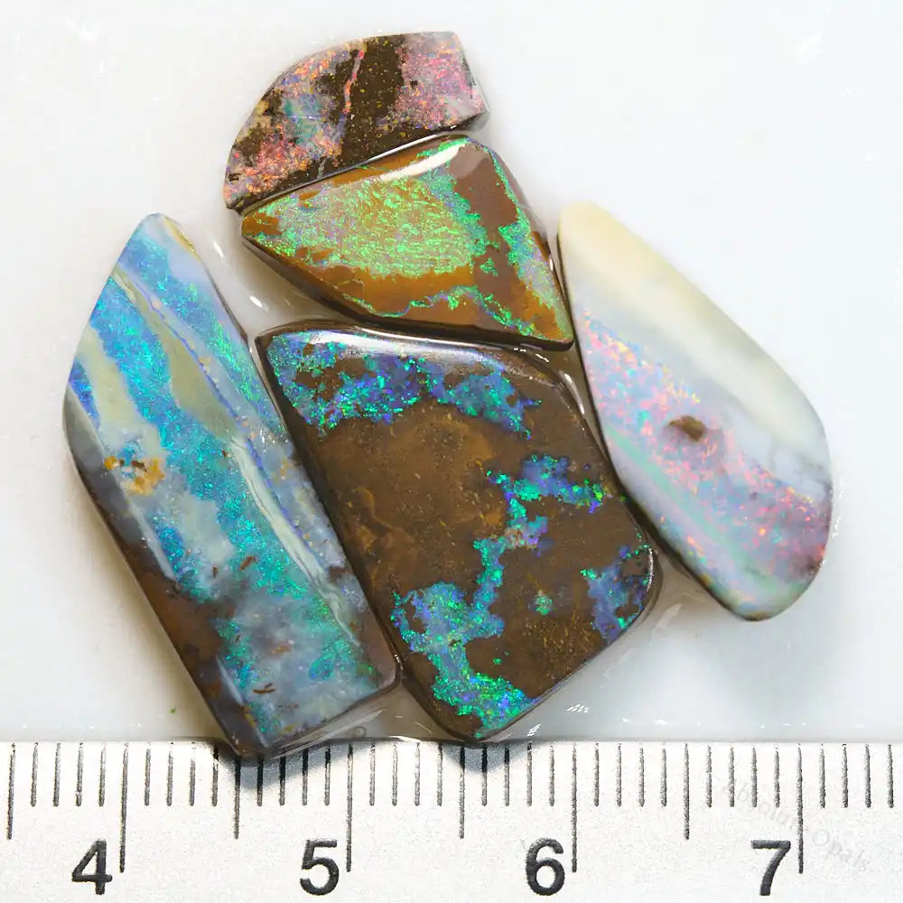 37.2 cts Boulder Opal Rough Parcel Rubs boulder opal rough