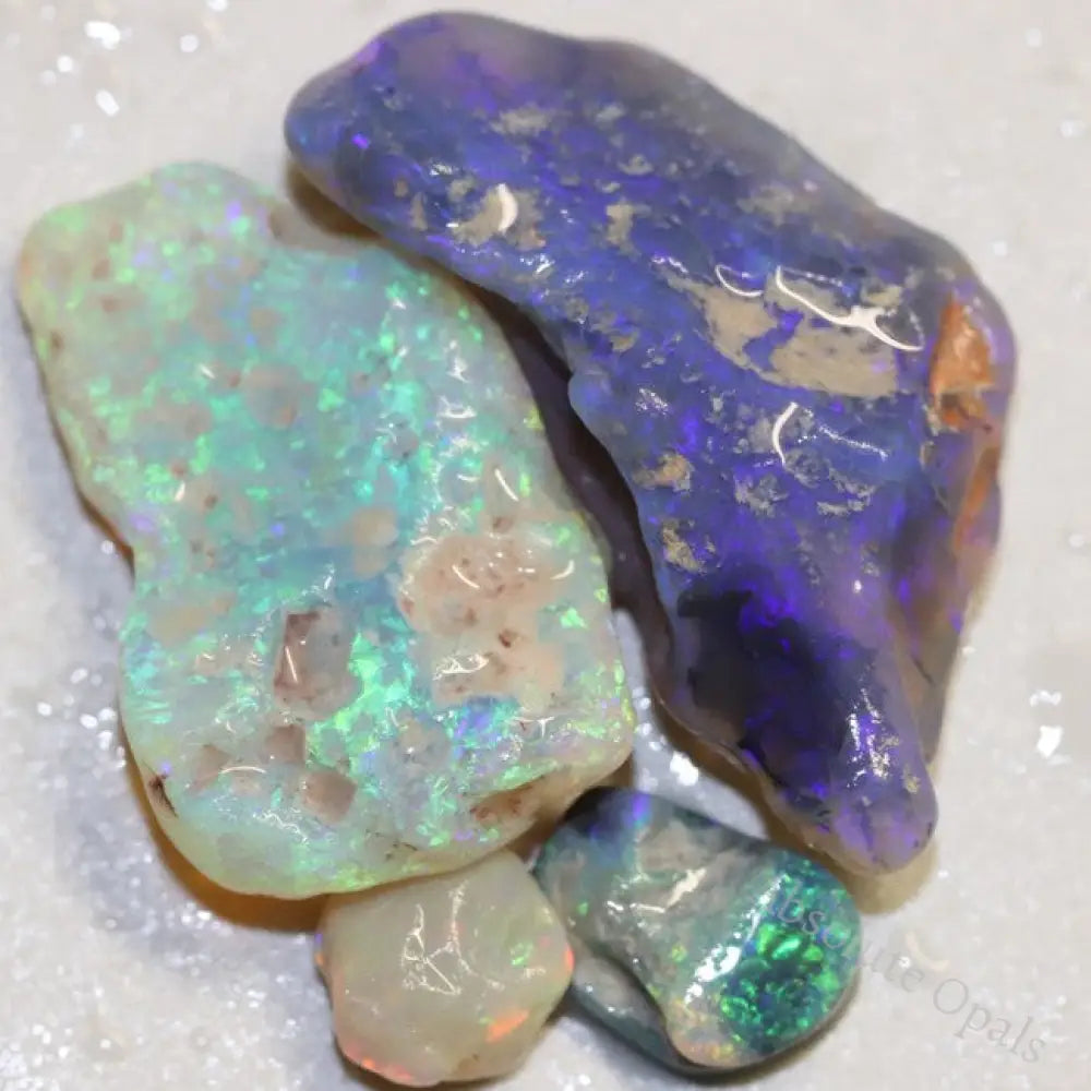 37.65 Cts Australian Solid Semi Black Opal Rough Nobby Lightning Ridge Parcel