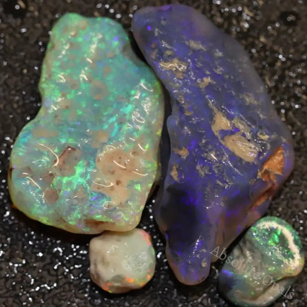 37.65 Cts Australian Solid Semi Black Opal Rough Nobby Lightning Ridge Parcel