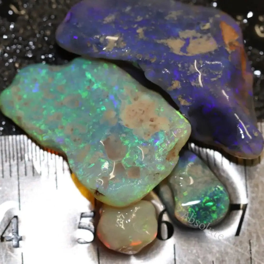 37.65 Cts Australian Solid Semi Black Opal Rough Nobby Lightning Ridge Parcel