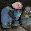 39.95 Cts Australian Black Opal Rough Parcel Lightning Ridge Stones