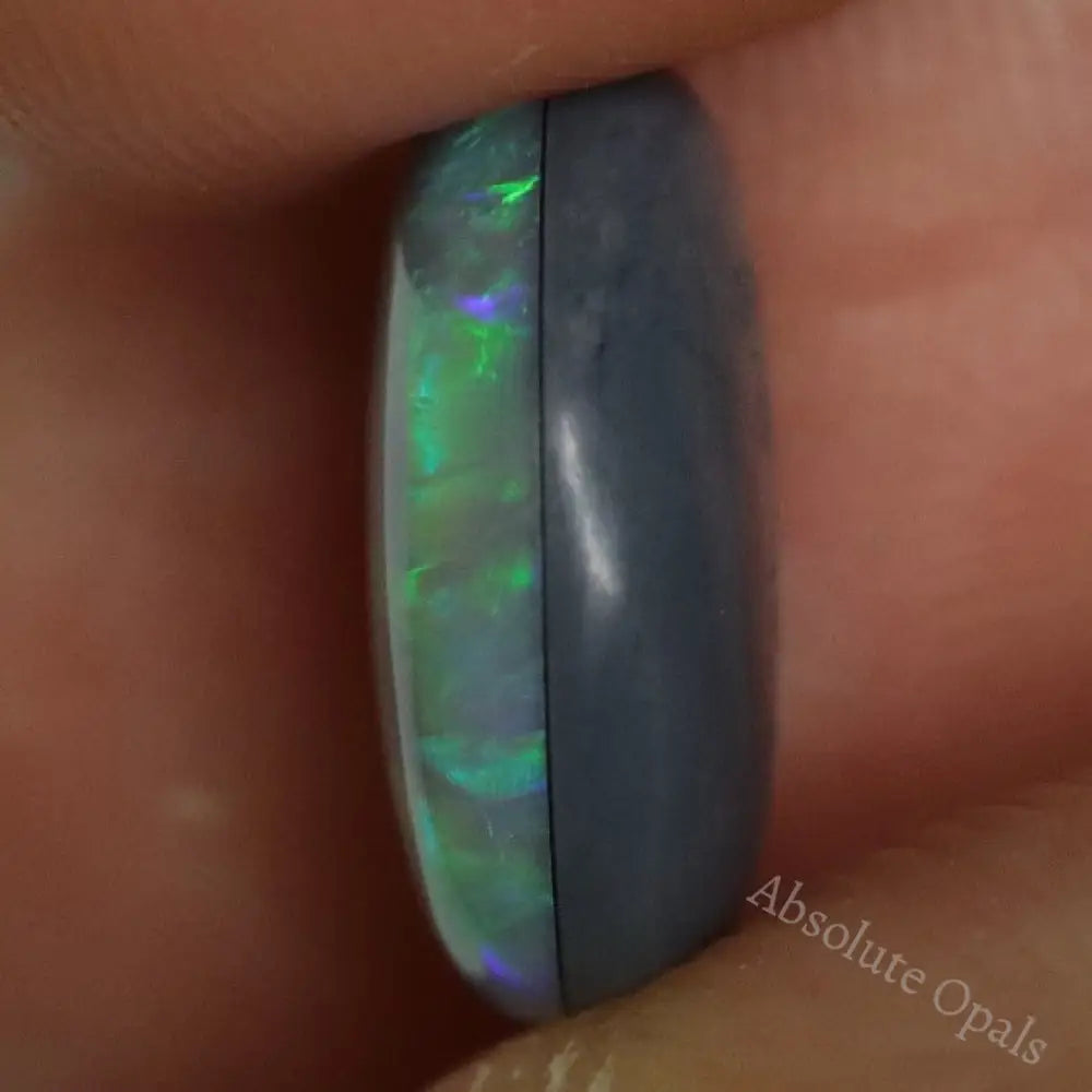 4.10 Cts Australian Opal Doublet Stone Cabochon Lightning Ridge