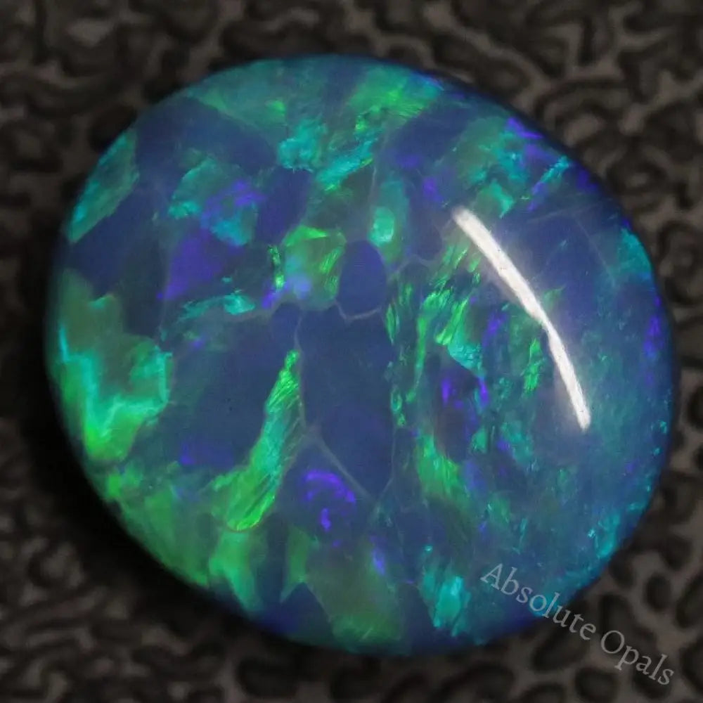4.10 Cts Australian Opal Doublet Stone Cabochon Lightning Ridge