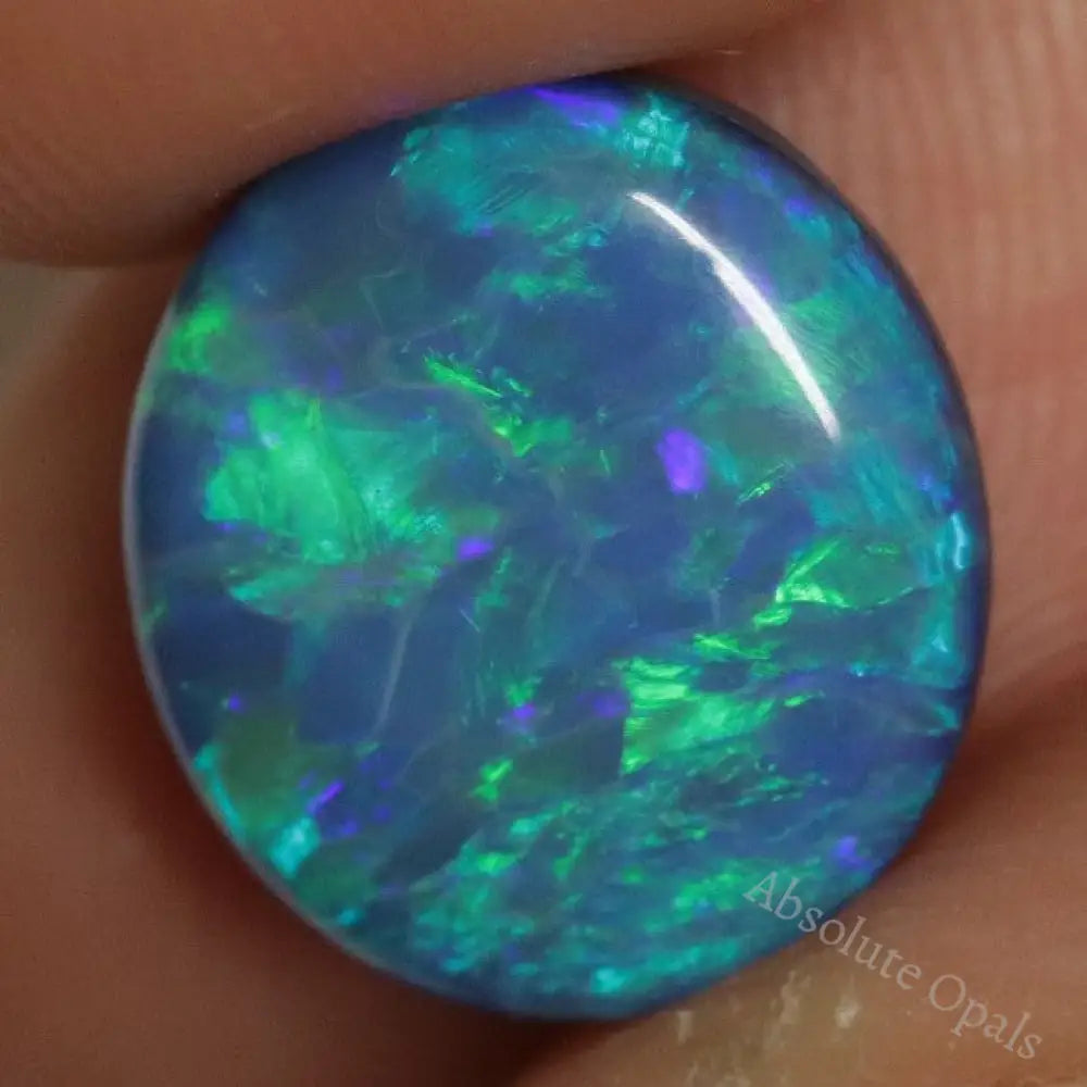 4.10 Cts Australian Opal Doublet Stone Cabochon Lightning Ridge