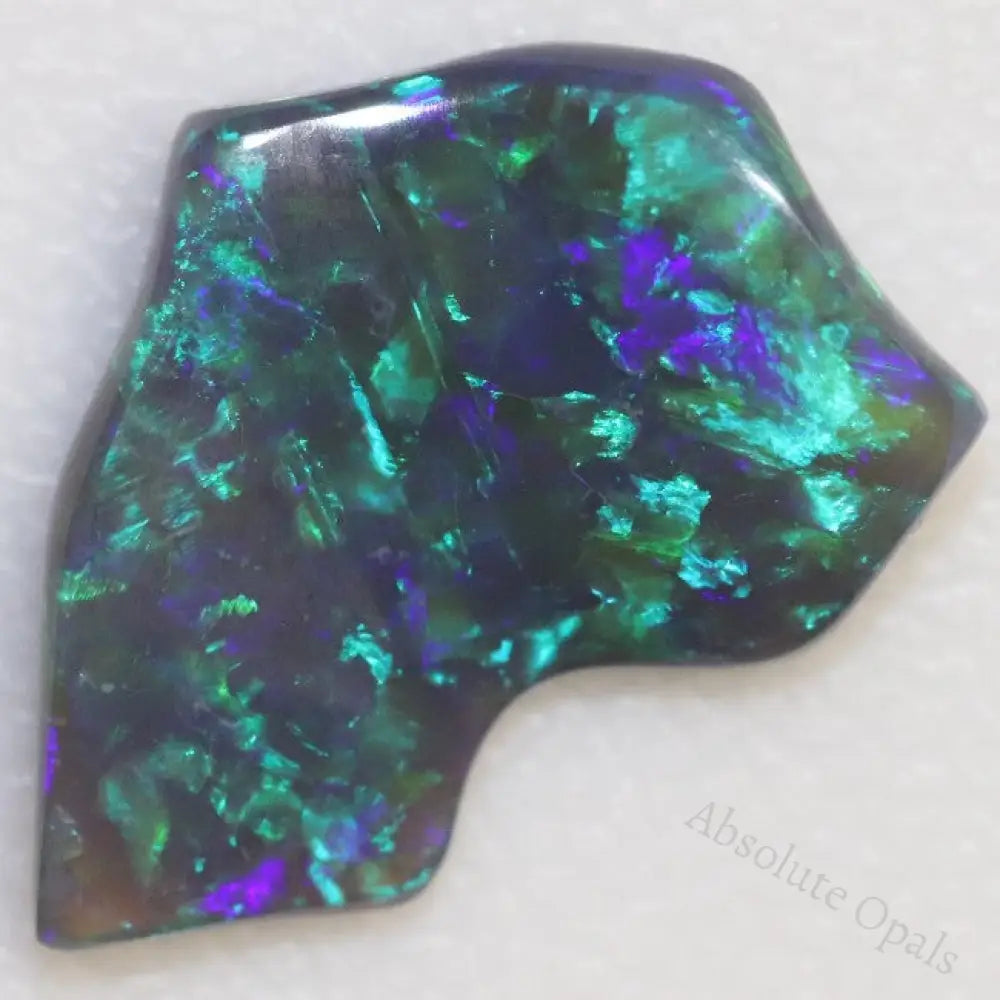 4.17 Cts Black Opal Lightning Ridge Australian Solid Carving Loose Stone