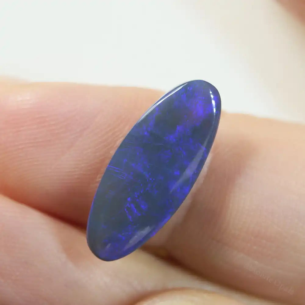 4.18 cts Black Opal Lightning Ridge Solid Cut Stone Black Opal