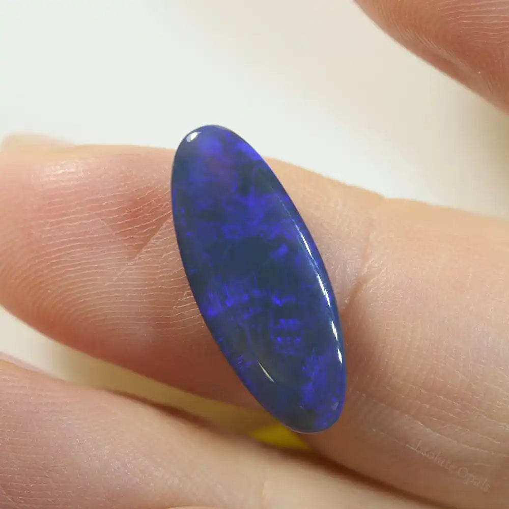 4.18 cts Black Opal Lightning Ridge Solid Cut Stone Black Opal