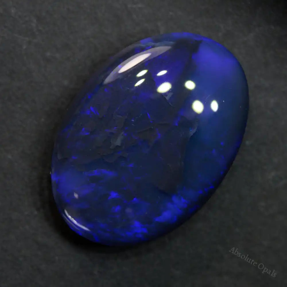 4.24 cts Black Opal Lightning Ridge Solid Cut Stone Black Opal