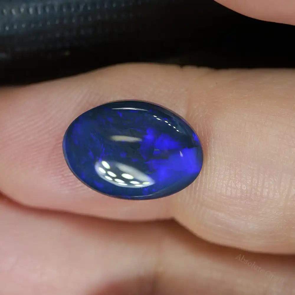 4.24 cts Black Opal Lightning Ridge Solid Cut Stone Black Opal