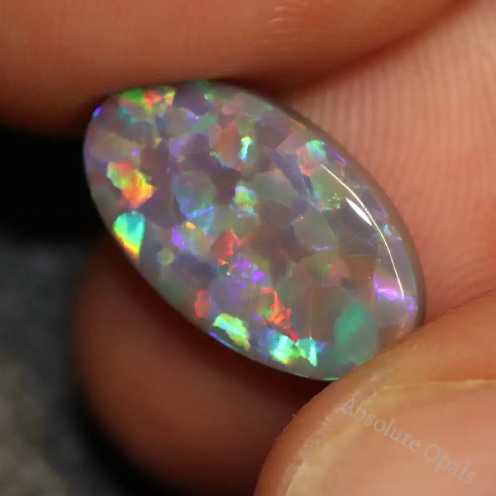 4.29 Cts Australian Solid Semi Black Opal Lightning Ridge Loose Cut Stone Cabochon