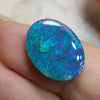 Black Opal solid stone from Lightning Ridge with vivid color play and polished surface, ideal for fine jewelry or collection