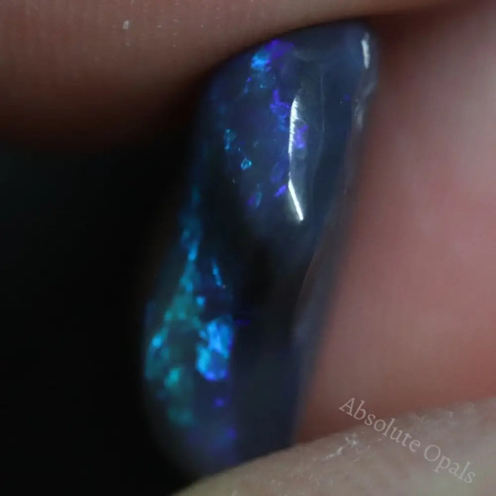 4.60 Cts Black Opal Lightning Ridge Australian Solid Carving Loose Gem Stone