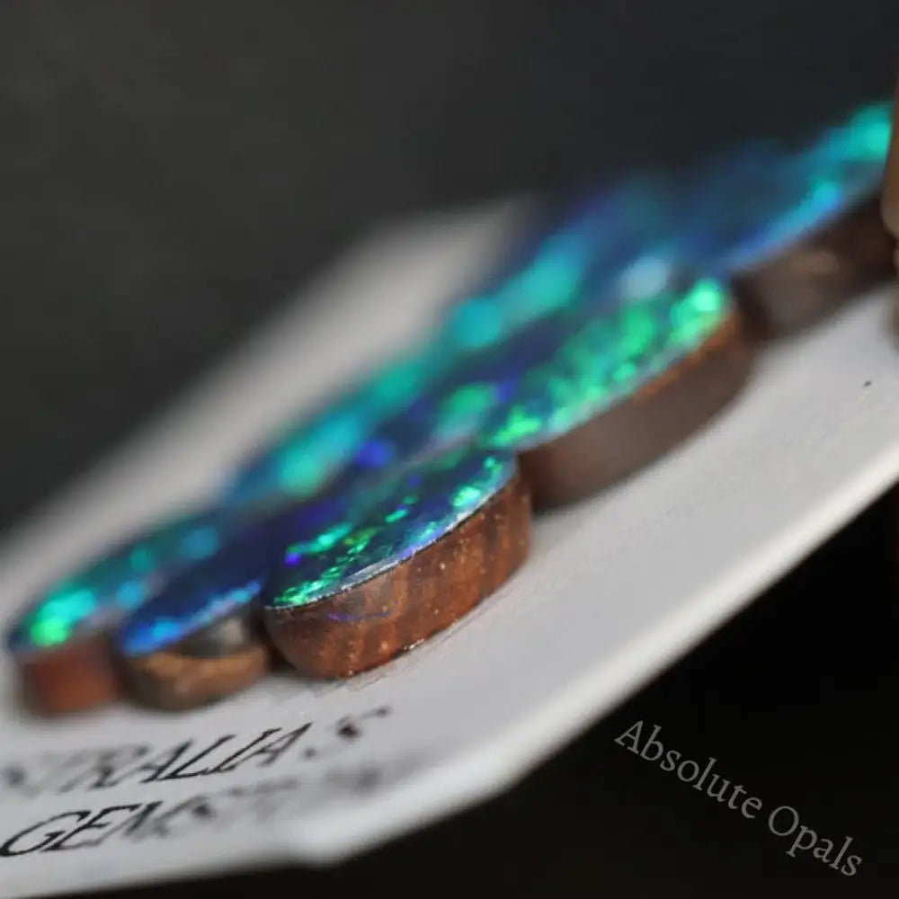 4.77 Cts Australian Opal Doublet Stone Cabochon 9Pcs 6X4