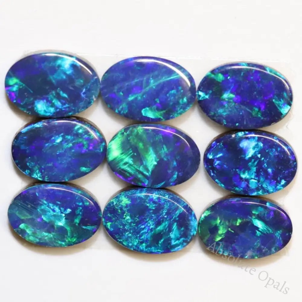 4.77 Cts Australian Opal Doublet Stone Cabochon 9Pcs 6X4