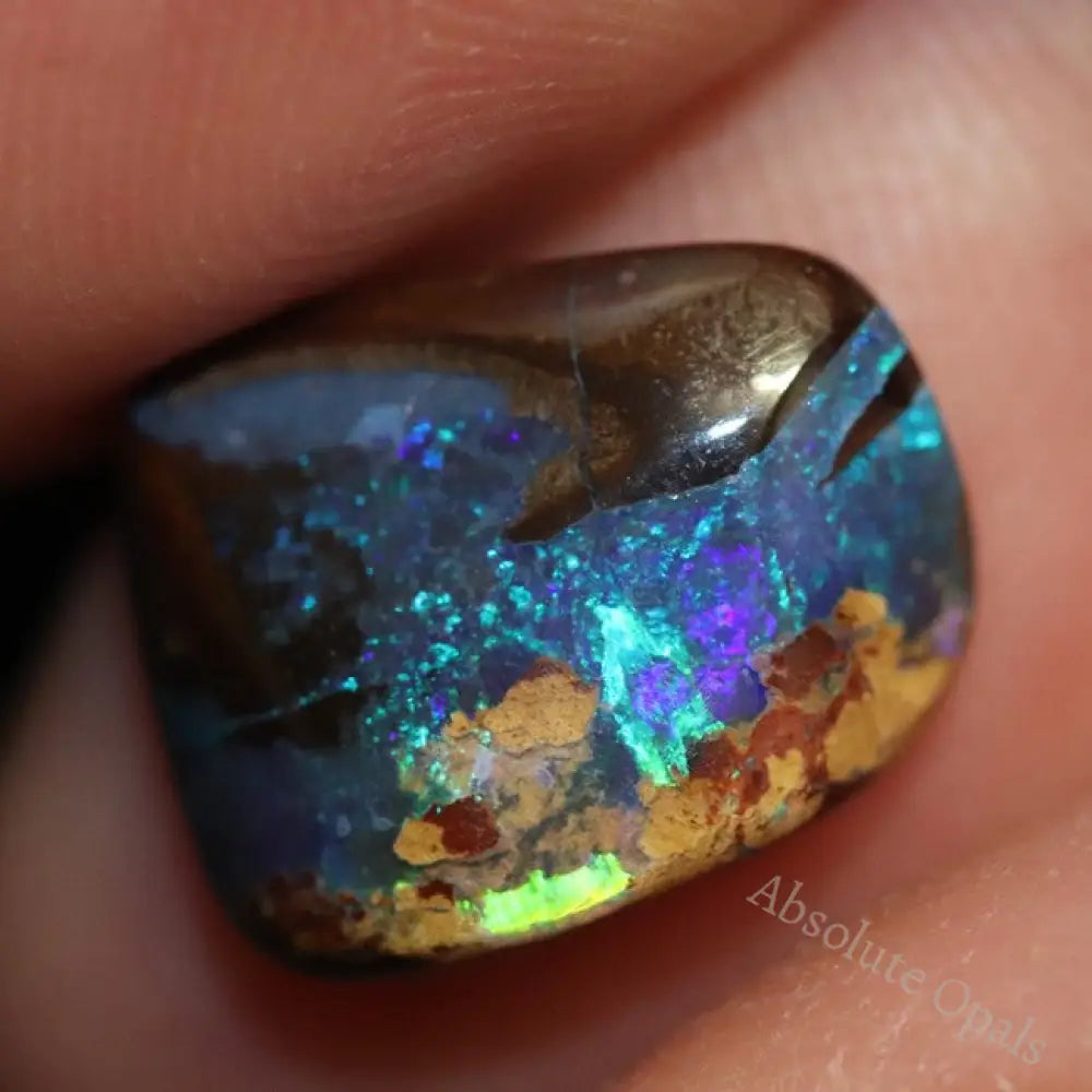 4.90 Cts Australian Boulder Opal Cut Loose Stone