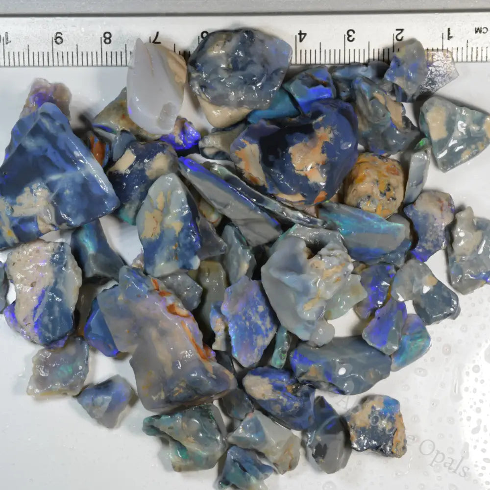 Rough Black Opal Parcel Lightning Ridge - Potch and Colour