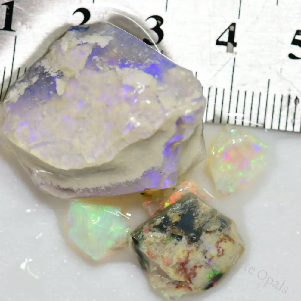 41.75 Cts Australian Rough Opal Parcel Fossils Lightning Ridge