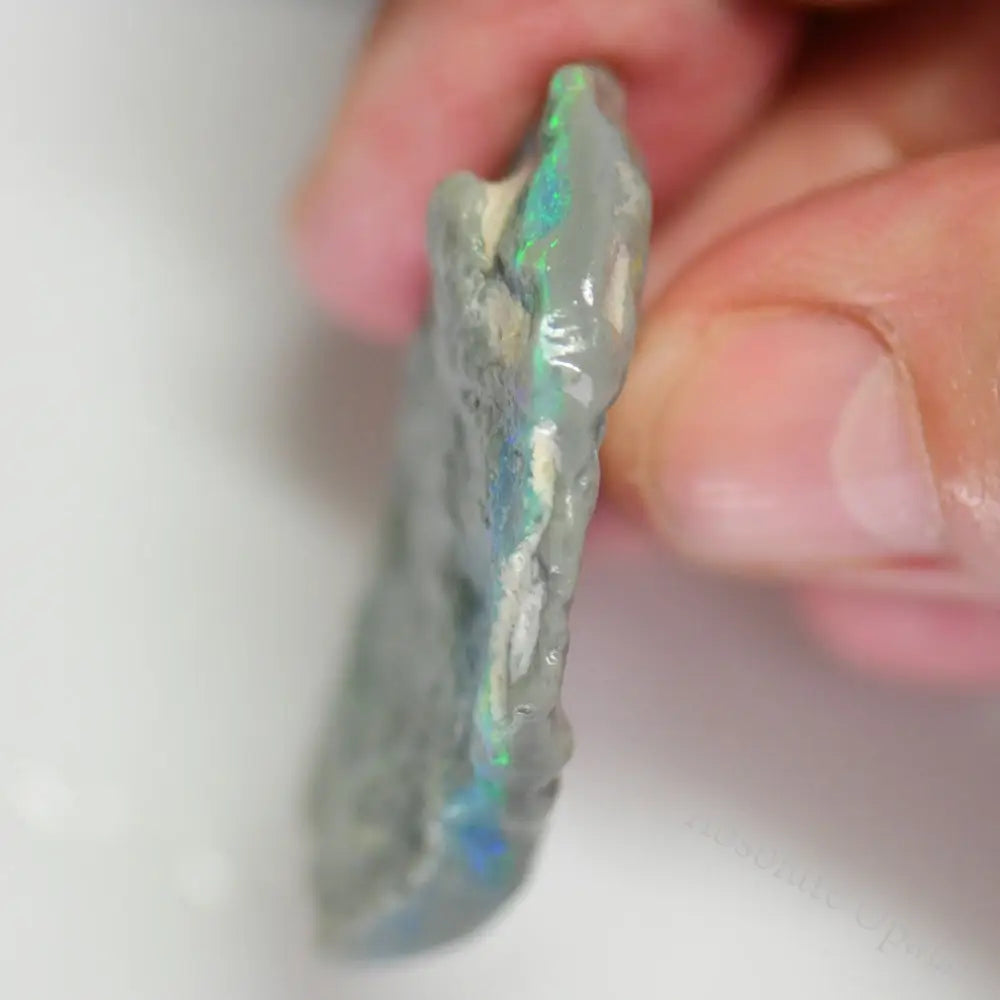 41 Cts Australian Rough Opal Lightning Ridge Carving