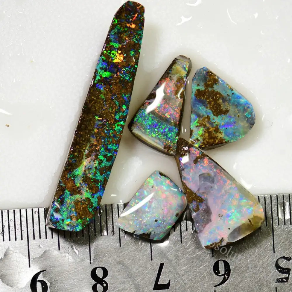 47.55 Cts Australian Boulder Opal Rough Parcel - Rubs